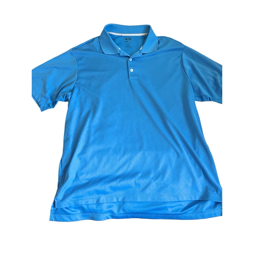Adidas ClimaCool Blue Short Sleeve Golf Polo Shirt Size XL